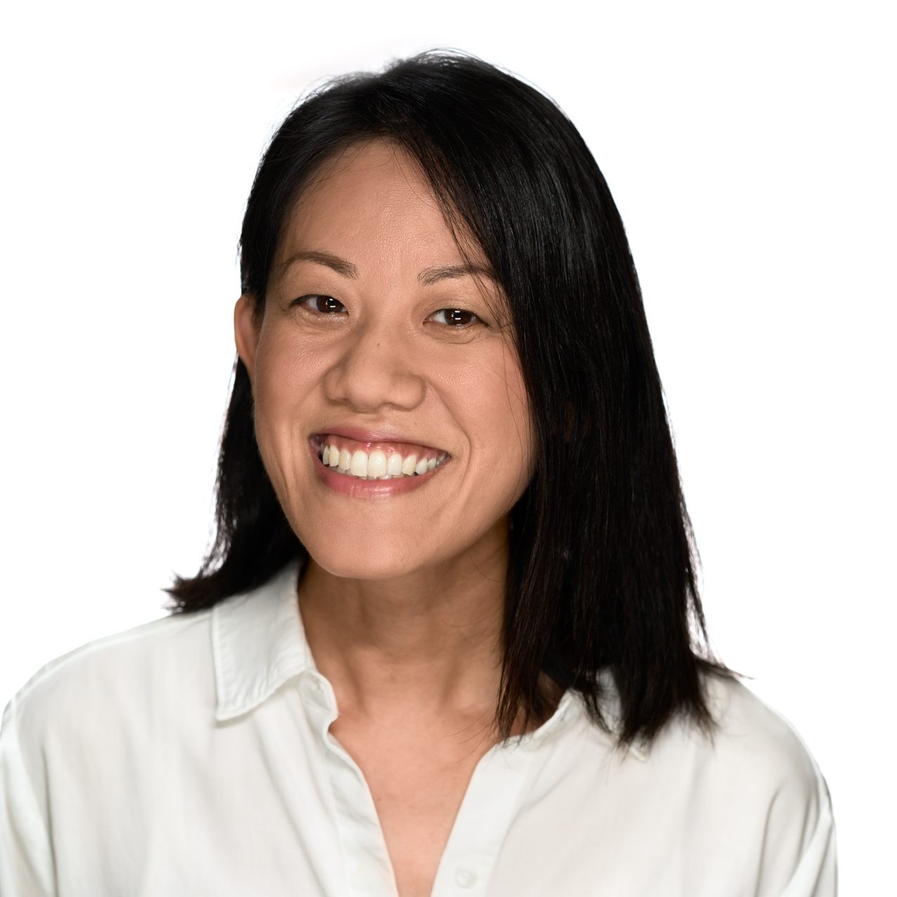 Female portrait on a pure white background.